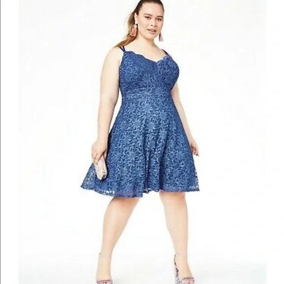 Teeze Me | Dresses | Teeze Me Trendy Plus Size Metallic Lace Fit Flare Dress Sz 8 | Poshmark Teeze Me | Dresses | Teeze Me Trendy Plus Size Metallic Lace Fit Flare Dress Sz 8 | Poshmark